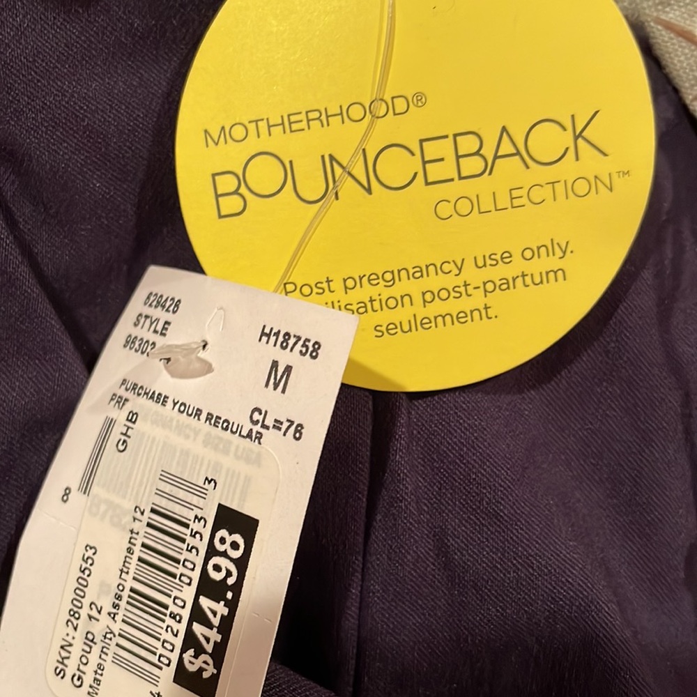 NWT Motherhood Bounce Back Post Pregnancy Maternity Pants Dark Navy Blue - Picture 2 of 4